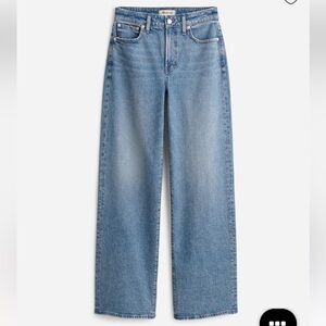 Madewell Curvy Petite Wide Leg Blue Jeans